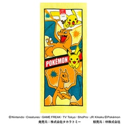 FP408000 ポケットモンスター フェイスタオル ピカチュウ×リザードン