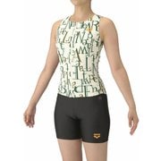 フィットネスセパレーツ（カバーバック ミドルレッグ 差し込みパッド） レディース 水着 ホワイト/ブラック（WHBK） Oサイズ AS5FWF54L