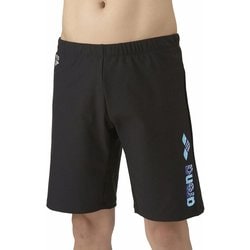 フィットネススパッツ（ハーフレッグ） メンズ 水着 ブラック/ブルー（BKBL） Lサイズ AS5FWF69M
