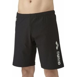 フィットネススパッツ（ハーフレッグ） メンズ 水着 ブラック/シルバー（BKGY） XOサイズ AS5FWF69M