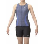 フィットネスセパレーツ(カバーバック ミドルレッグ 差し込みパッド) レディース 水着 ブルー/ブルー(BLBL) Lサイズ AS5SWF41L