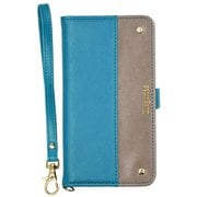 Galaxy A36 5G 用 ケース 手帳型 ツートン スマホケース ターコイズ・グレージュ EL-GAA36-TG