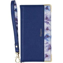 Galaxy A25 用 ケース 手帳型 ブルーミー スマホケース フラワー ネイビー BL-GAA25-NV