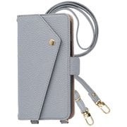 AQUOS R10 用 ケース 手帳型 2Way スマホショルダー スマホケース シンプル くすみカラー アイスグレー 2Way-AQR10-IG