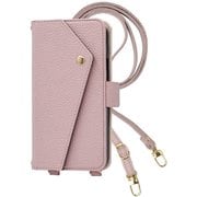 AQUOS R10 用 ケース 手帳型 2Way スマホショルダー スマホケース シンプル くすみカラー グレイッシュピンク 2Way-AQR10-GP