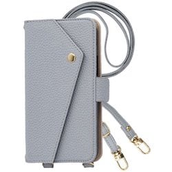 Galaxy A25 用 ケース 手帳型 2Way スマホショルダー スマホケース シンプル くすみカラー アイスグレー 2Way-GAA25-IG