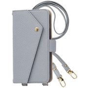 Galaxy A25 用 ケース 手帳型 2Way スマホショルダー スマホケース シンプル くすみカラー アイスグレー 2Way-GAA25-IG