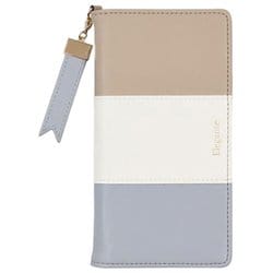 AQUOS wish5 用 ケース 手帳型 トリコロール スマホケース ミルキーブルー NTR-AQWI5-MB