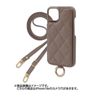 iPhone 16e 用 ケース キルティングショルダーケース スマホケース ショルダータイプ スタンド機能 トープ QS-IP16e-TP