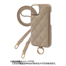 iPhone 16e 用 ケース キルティングショルダーケース スマホケース ショルダータイプ スタンド機能 フォーン QS-IP16e-FA