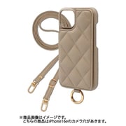 iPhone 16e 用 ケース キルティングショルダーケース スマホケース ショルダータイプ スタンド機能 フォーン QS-IP16e-FA