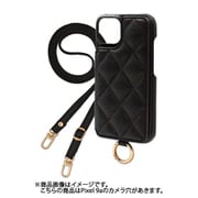Google Pixel 9a 用 ケース キルティングショルダーケース スマホケース ショルダータイプ スタンド機能 ブラック QS-PIX9A-BK