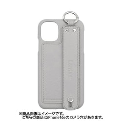 iPhone 16e 用 ケース ベルト付き スマホケース スタンド機能 カード収納 背面 Lontan/グレー LBC-IP16e-GR