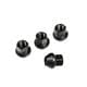 17HEX レーシングナット M12x1.25 BK(ブラック) 25mm（ショートタイプ） 16個パック 74130000225BK