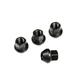 17HEX レーシングナット M12x1.25 BK(ブラック) 25mm（ショートタイプ） 4個パック 74130000221BK