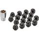 19HEXロック&ナットセット ショートタイプ 4ホール用 M12x1.25 BK(ブラック) 22mm 74082000005BK