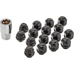 19HEXロック&ナットセット ショートタイプ 4ホール用 M12x1.25 BK(ブラック) 22mm 74082000005BK