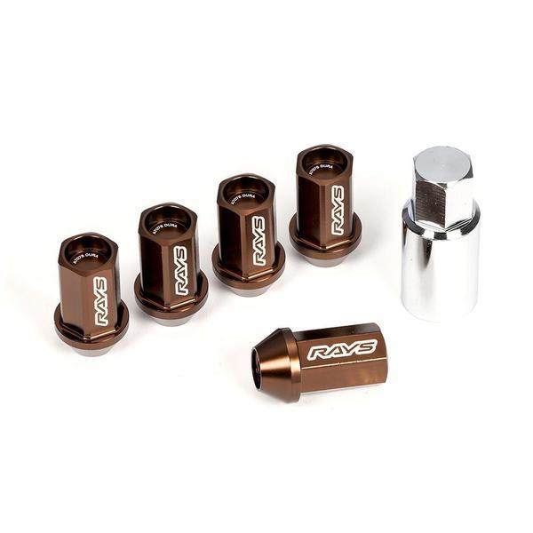 ジュラルミンロック&ナットセット L42 5H用 M12x1.25 ブロンズアルマイト 19HEX 20個セット 74020001019BR