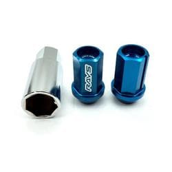 ジュラルミンロック&ナットセット L42 5H用 M14x1.5 ブルーアルマイト 19HEX 20個セット 74020001016BL