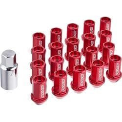 ジュラルミンロック&ナットセット L42 ストレートタイプ M12x1.25 レッドアルマイト 74020001012RD