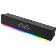 サウンドバー イルミネーションスピーカー 2.0ch ブラック GH-SPBG2100-BK