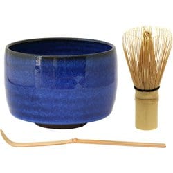 波佐見焼 抹茶椀 3点セット 凛然 青釉 16630