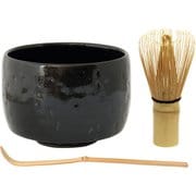 波佐見焼 抹茶椀 3点セット 凛然 黒楽 16632