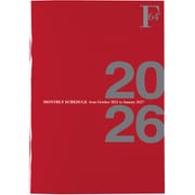 限定 10月始まり（2025.10 - 2027.1） F.O.B COOP ダイアリーノートA5・マンスリー 濃赤 2026年版 PBF48DR26