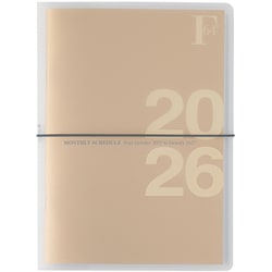 限定 10月始まり（2025.10 - 2027.1） F.O.B COOP ホルダータイプダイアリーA5・マンスリー＋ノート 金 2026年版 PBF93GO26