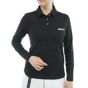ゴルフウェアレディース 25F UJジャガード 長袖シャツ Mサイズ BLK ADLA557