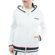 ゴルフウェアレディース 25F カルイシ 軽量ZIP フーディーパーカ Mサイズ WHT ADLA579