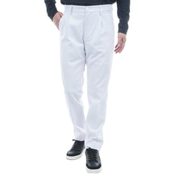 ゴルフウェアメンズ 25F ワンタック ストレートパンツ Lサイズ WHT ADMA561
