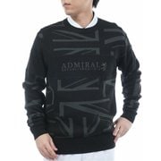 ゴルフウェアメンズ 25F UJジャガード クルーネックセーター LLサイズ BLK ADMA564