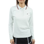 ゴルフウェアレディース 25F ハイテンション 長袖ポロシャツ Lサイズ WHT THLA555
