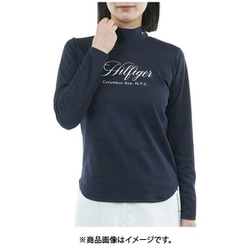 ゴルフウェアレディース 25F ロゴジャガ-ド 長袖モックネック Mサイズ NVY THLA570