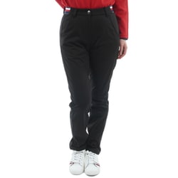 ゴルフウェアレディース 25F ウィンドプルーフ ロングパンツ Lサイズ BLK THLA589