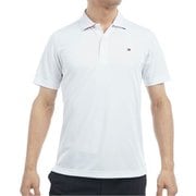 ゴルフウェアメンズ ベーシックフラッグ ポロシャツ LLサイズ WHT THMA493