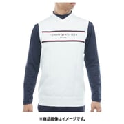 ゴルフウェアメンズ 25F ケ-ブル浅Vネック ニットベスト Mサイズ WHT THMA560