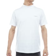 ゴルフウェアメンズ 25F ロゴジャガード 半袖モックネック Mサイズ WHT THMA561