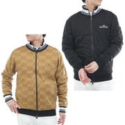 ゴルフウェアメンズ 25F ロゴジャガ ニット リバ-シブルJKT Mサイズ CML THMA574