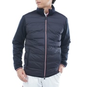ゴルフウェアメンズ 25F ロゴ入り接結キルト 中綿JKT Mサイズ NVY THMA578