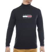 ゴルフウェアメンズ 25F トミ-フラッグ 長袖ハイネックシャツ LLサイズ BLK THMA579