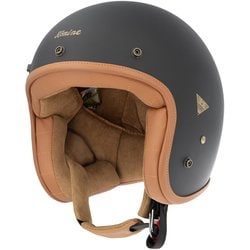 ヘリテージ レザー ジェット ヘルメット Mat Black L HK-195 01-195 L