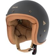 ヘリテージ レザー ジェット ヘルメット Mat Black L HK-195 01-195 L
