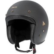 ヘリテージ レザー ジェット ヘルメット Solid Mat Black M HK-195 01-195 M
