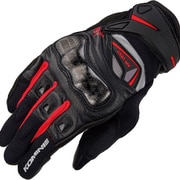 カーボンプロテクトレザーメッシュグローブ Black/Red S GK-224 06-224 S