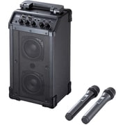 拡声器 ワイヤレスマイク2本 スピーカーセット 最大出力40W 有線マイク対応 外部音声入力搭載 専用バッグ付属 電池/AC両対応 MM-SPAMP21