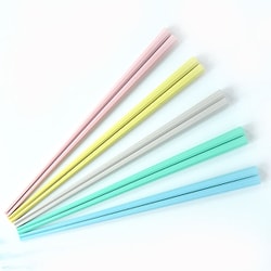 パステルカラー 八角箸 樹脂 全長23cm 5色セット 6010003