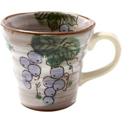 美濃焼 お茶に合うマグカップ 口径9.2cm 250ml ぶどう 12628