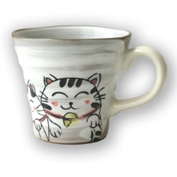 美濃焼 お茶に合うマグカップ 口径9.2cm 250ml ねこ 12886